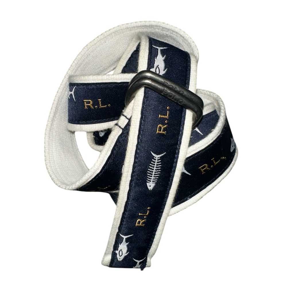 POLO Ralph Lauren R.L. Nautical Ribbon Canvas Belt